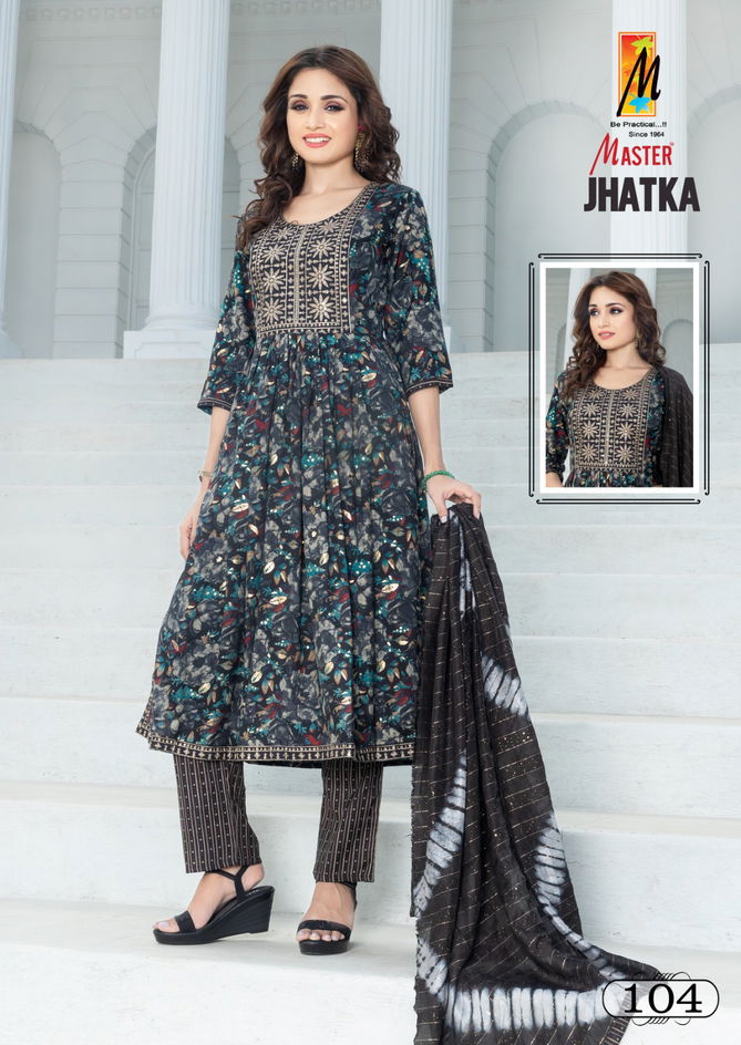 Jhatka By Master Nayra Cut Printed Kurti With Bottom Dupatta Wholesale Market In Surat
